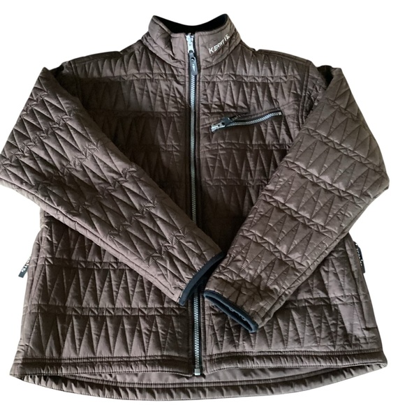 Kerrits Equestrian Brown Quilted Riding Jacket Zip Up Women's Size Large - Picture 3 of 16
